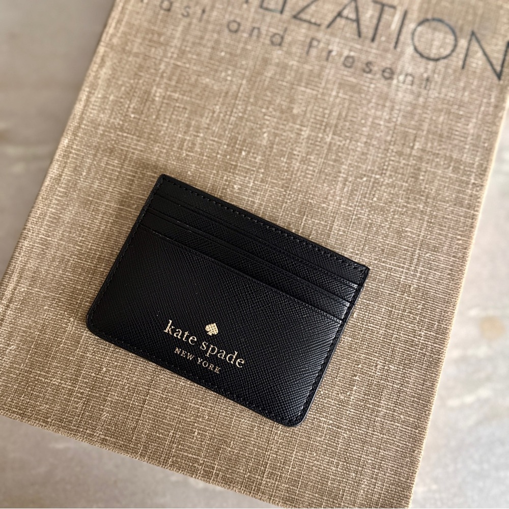 Kate Spade Black Card Holder - Excellent Condition